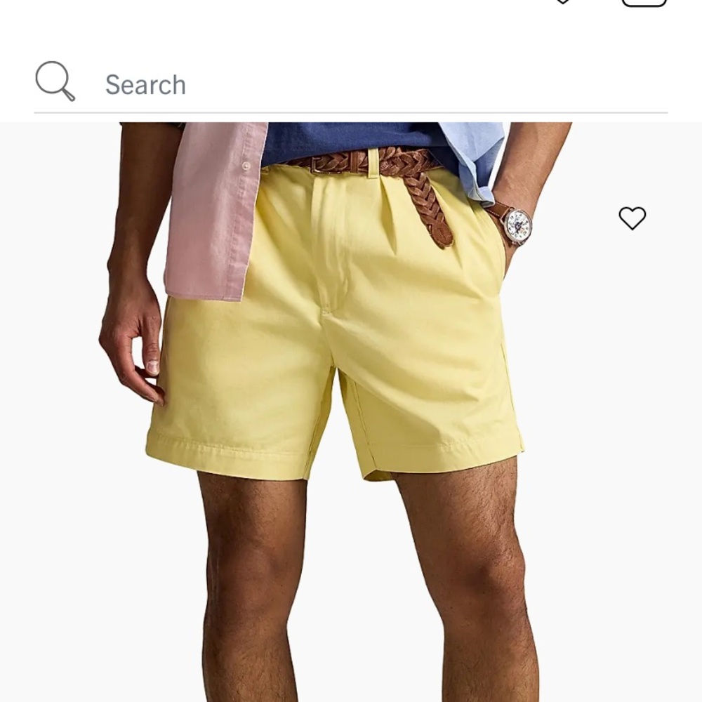 Ralph Lauren Tyler Chino Yellow Shorts